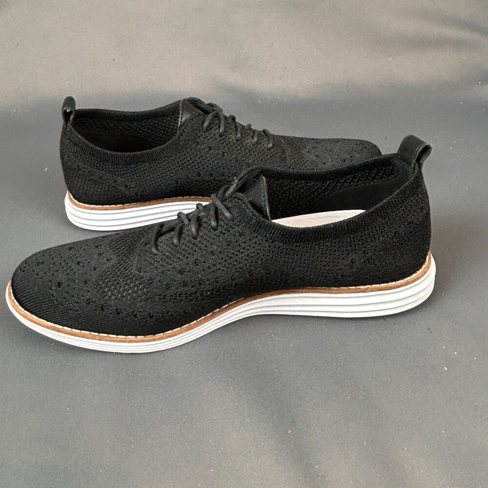 Cole Haan Black Stitchlite Wingtip Oxford Sneaker Shoes Size 8B - Picture 4 of 16